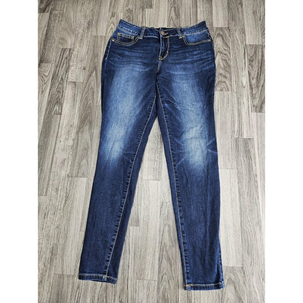 (3/$35) Maurices Jeans Womens Medium Regular (M-Reg) Blue Stretch Denim Skinny